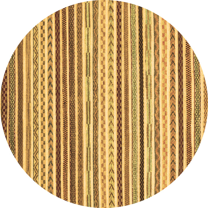 Round Abstract Brown Modern Rug, abs2294brn