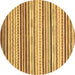 Round Abstract Brown Modern Rug, abs2294brn