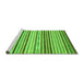 Sideview of Machine Washable Abstract Green Modern Area Rugs, wshabs2294grn