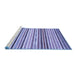 Sideview of Machine Washable Abstract Blue Modern Rug, wshabs2294blu