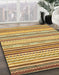 Abstract Chrome Gold Yellow Modern Rug in Family Room, abs2294