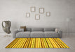 Machine Washable Abstract Yellow Modern Rug in a Living Room, wshabs2294yw