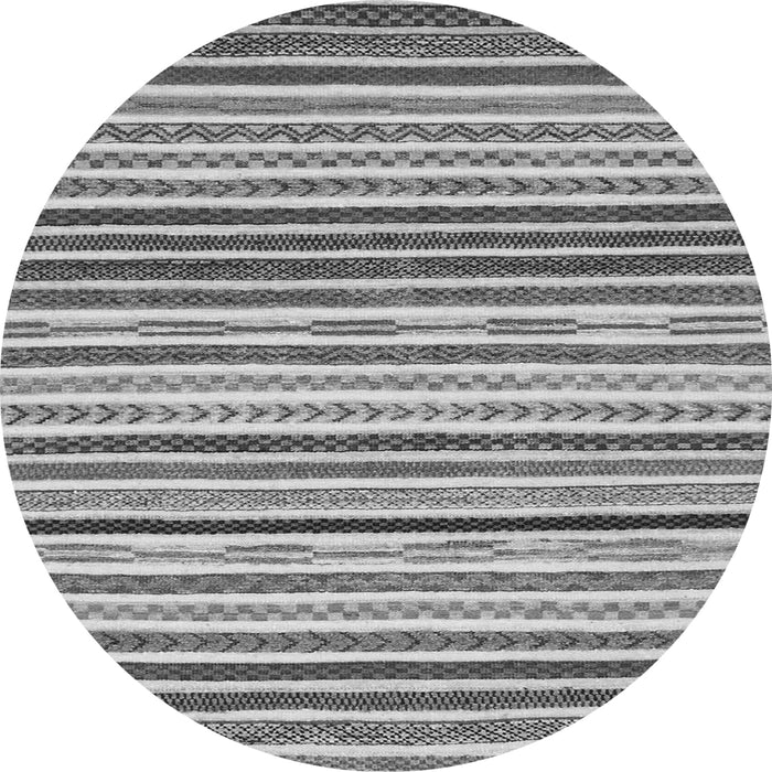 Round Machine Washable Abstract Gray Modern Rug, wshabs2294gry
