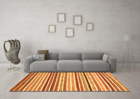 Machine Washable Abstract Orange Modern Rug, wshabs2294org