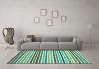 Machine Washable Abstract Light Blue Modern Rug, wshabs2294lblu