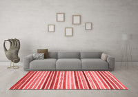 Machine Washable Abstract Red Modern Rug, wshabs2294red