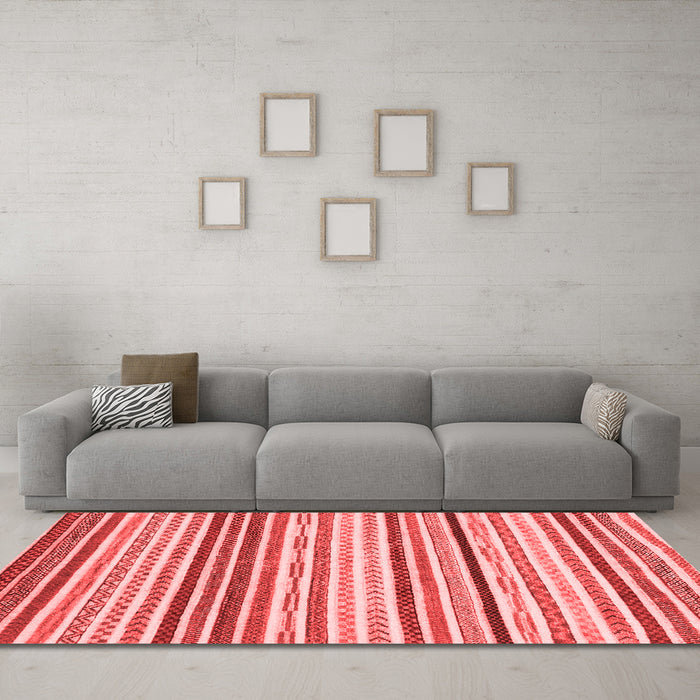 Modern Red Washable Rugs