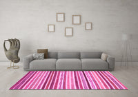 Machine Washable Abstract Pink Modern Rug, wshabs2294pnk