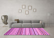 Machine Washable Abstract Purple Modern Area Rugs in a Living Room, wshabs2294pur