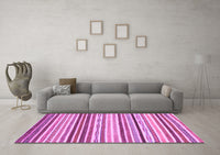 Machine Washable Abstract Purple Modern Rug, wshabs2294pur