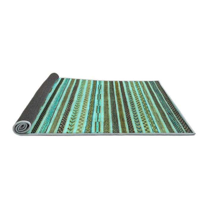 Sideview of Abstract Light Blue Modern Rug, abs2294lblu