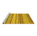 Sideview of Machine Washable Abstract Yellow Modern Rug, wshabs2294yw