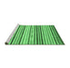 Sideview of Machine Washable Abstract Emerald Green Modern Area Rugs, wshabs2294emgrn