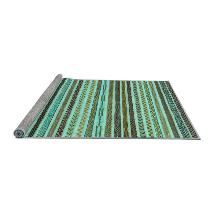 Sideview of Machine Washable Abstract Light Blue Modern Rug, wshabs2294lblu
