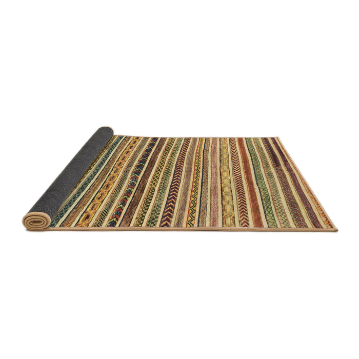 Sideview of Abstract Saddle Brown Modern Rug, abs2295