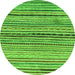 Round Abstract Green Modern Rug, abs2295grn