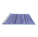 Sideview of Machine Washable Abstract Blue Modern Rug, wshabs2295blu