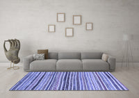 Machine Washable Abstract Blue Modern Rug, wshabs2295blu