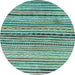 Round Machine Washable Abstract Light Blue Modern Rug, wshabs2295lblu