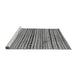 Sideview of Machine Washable Abstract Gray Modern Rug, wshabs2295gry