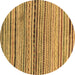 Round Abstract Brown Modern Rug, abs2295brn