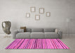 Machine Washable Abstract Pink Modern Rug in a Living Room, wshabs2295pnk