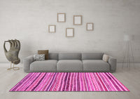 Machine Washable Abstract Pink Modern Rug, wshabs2295pnk