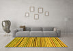 Machine Washable Abstract Yellow Modern Rug in a Living Room, wshabs2295yw