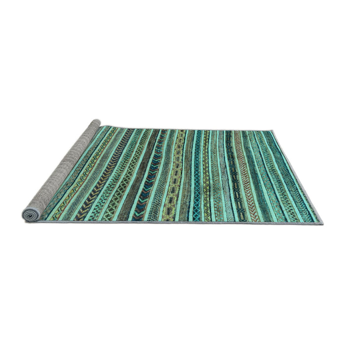 Sideview of Machine Washable Abstract Light Blue Modern Rug, wshabs2295lblu