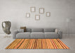 Machine Washable Abstract Orange Modern Area Rugs in a Living Room, wshabs2295org