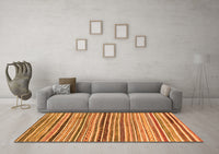 Machine Washable Abstract Orange Modern Rug, wshabs2295org