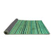 Sideview of Abstract Turquoise Modern Rug, abs2295turq