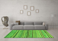 Machine Washable Abstract Green Modern Rug, wshabs2295grn