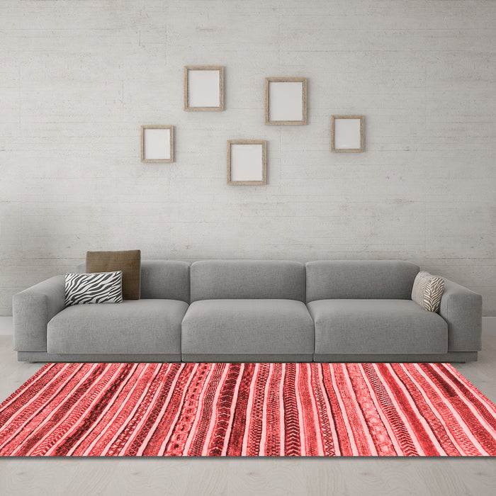 Modern Red Washable Rugs