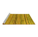 Sideview of Machine Washable Abstract Yellow Modern Rug, wshabs2295yw