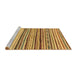 Sideview of Machine Washable Abstract Saffron Yellow Rug, wshabs2296