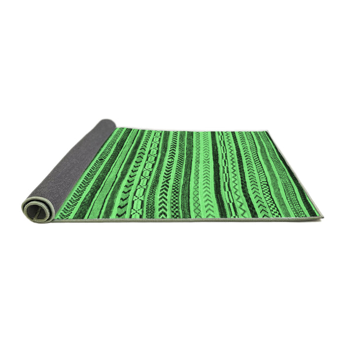 Sideview of Abstract Emerald Green Modern Rug, abs2296emgrn