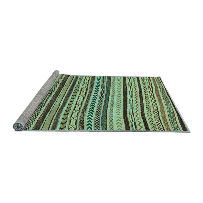 Sideview of Machine Washable Abstract Light Blue Modern Rug, wshabs2296lblu