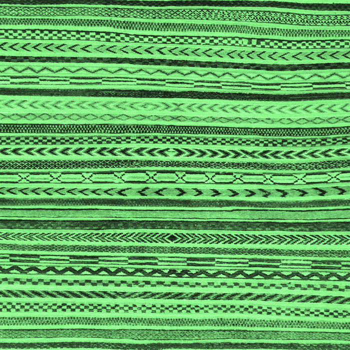 Square Machine Washable Abstract Emerald Green Modern Area Rugs, wshabs2296emgrn