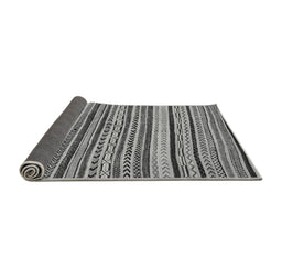 Sideview of Abstract Gray Modern Rug, abs2296gry
