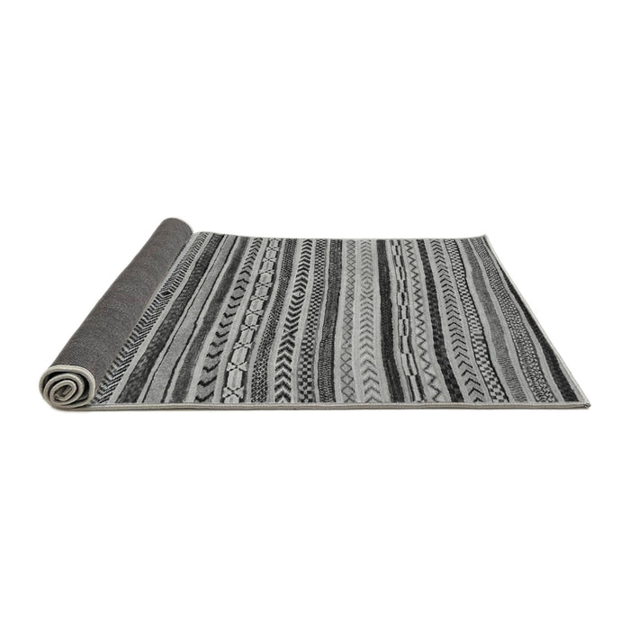 Sideview of Abstract Gray Modern Rug, abs2296gry