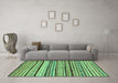 Machine Washable Abstract Turquoise Modern Area Rugs in a Living Room,, wshabs2296turq