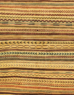 Machine Washable Abstract Saffron Yellow Rug, wshabs2296