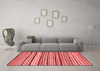 Machine Washable Abstract Red Modern Rug, wshabs2296red