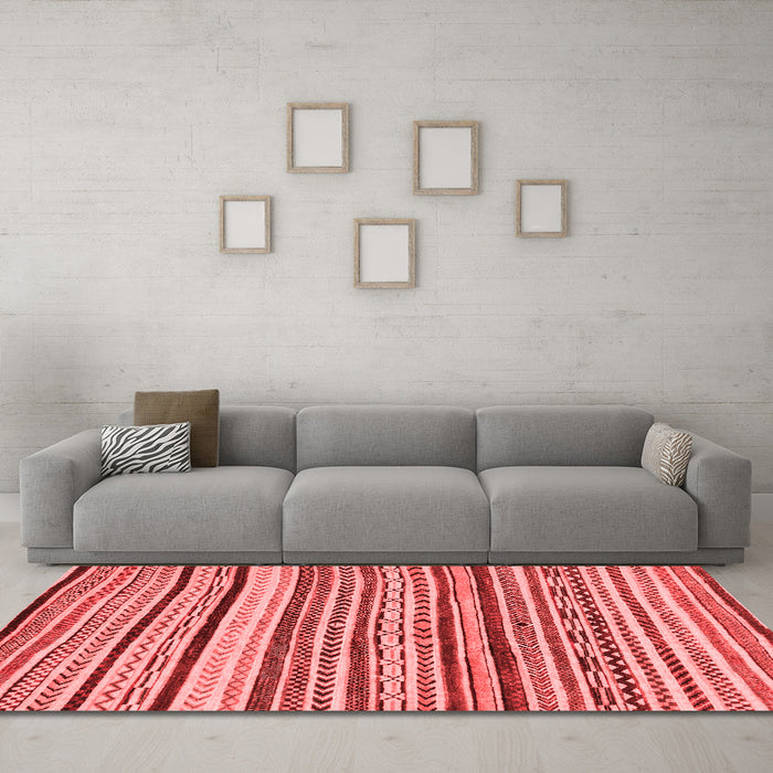 Modern Red Washable Rugs