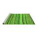 Sideview of Machine Washable Abstract Green Modern Area Rugs, wshabs2296grn