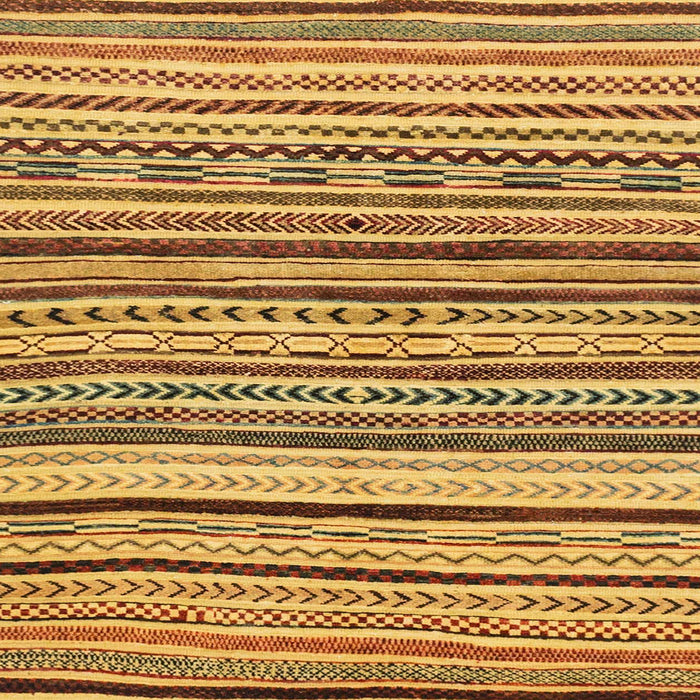 Square Machine Washable Abstract Saffron Yellow Rug, wshabs2296