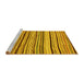 Sideview of Machine Washable Abstract Yellow Modern Rug, wshabs2296yw