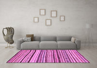 Machine Washable Abstract Purple Modern Rug, wshabs2296pur