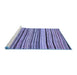 Sideview of Machine Washable Abstract Blue Modern Rug, wshabs2296blu